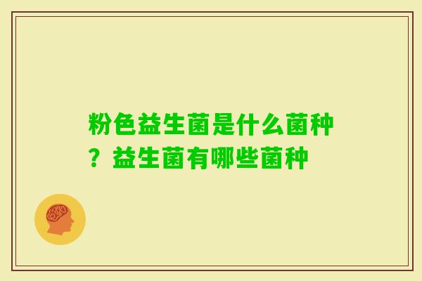 粉色益生菌是什么菌种？益生菌有哪些菌种