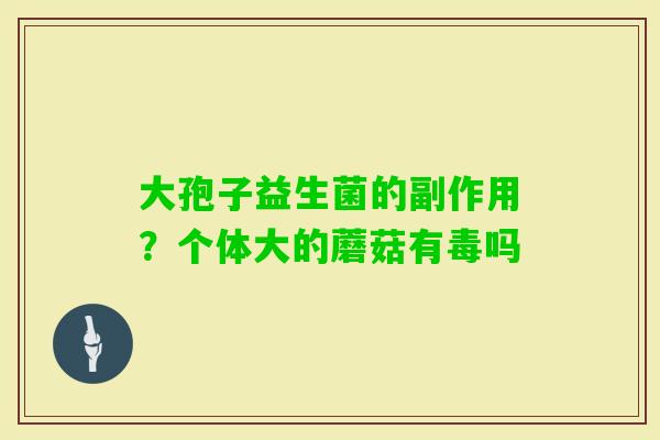 大孢子益生菌的副作用？个体大的蘑菇有毒吗