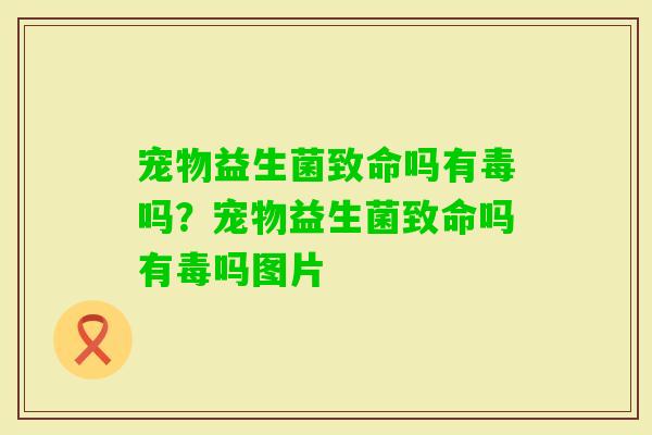 宠物益生菌致命吗有毒吗?宠物益生菌致命吗有毒吗图片 宠物益生菌致命吗有毒吗?宠物益生菌致命吗有毒吗图片