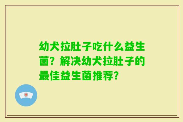 幼犬拉肚子吃什么益生菌？解决幼犬拉肚子的佳益生菌推荐？