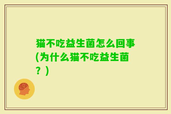 猫不吃益生菌怎么回事(为什么猫不吃益生菌？)