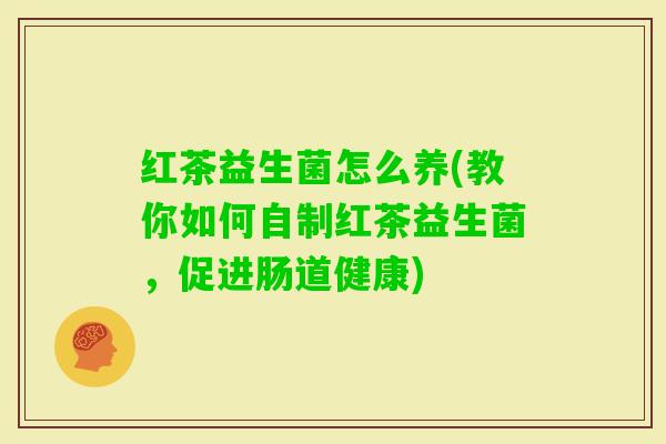 红茶益生菌怎么养(教你如何自制红茶益生菌，促进肠道健康)