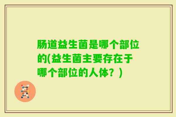 肠道益生菌是哪个部位的(益生菌主要存在于哪个部位的人体？)