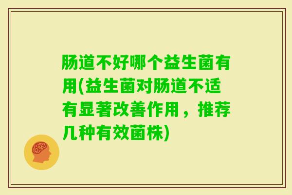肠道不好哪个益生菌有用(益生菌对肠道不适有显著改善作用，推荐几种有效菌株)