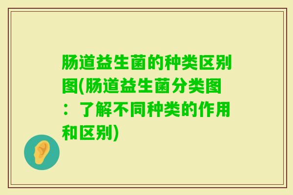 肠道益生菌的种类区别图(肠道益生菌分类图:了解不同种类的作用和区别) 肠道益生菌的种类区别图(肠道益生菌分类图:了解不同种类的作用和区别)