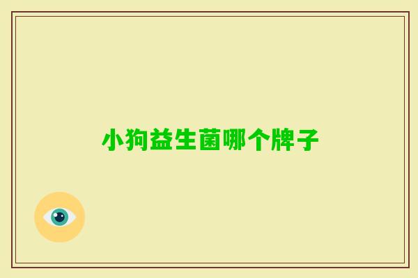 小狗益生菌哪个牌子