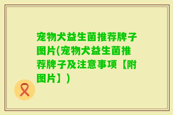 宠物犬益生菌推荐牌子图片(宠物犬益生菌推荐牌子及注意事项【附图片】) 宠物犬益生菌推荐牌子图片(宠物犬益生菌推荐牌子及注意事项【附图片】)