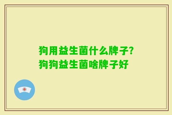 狗用益生菌什么牌子？狗狗益生菌啥牌子好