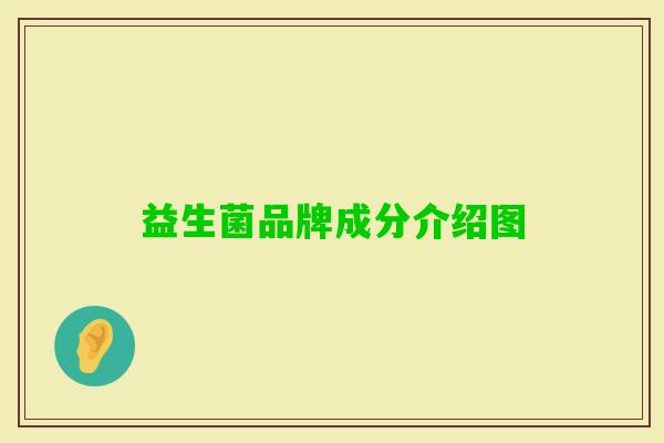 益生菌品牌成分介绍图