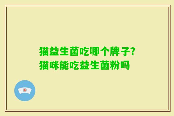 猫益生菌吃哪个牌子?猫咪能吃益生菌粉吗 猫益生菌吃哪个牌子?猫咪能吃益生菌粉吗