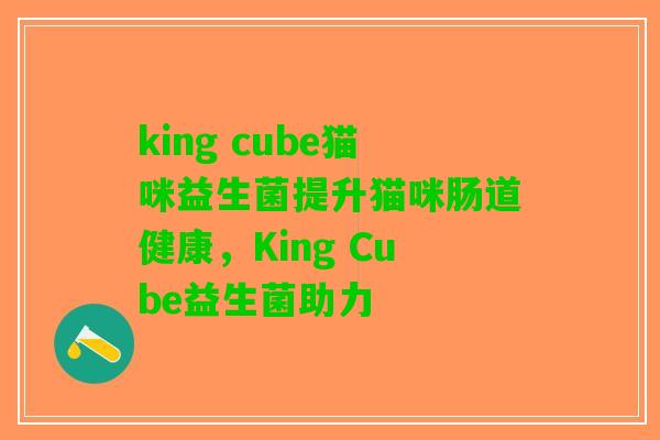 king cube猫咪益生菌提升猫咪肠道健康，King Cube益生菌助力