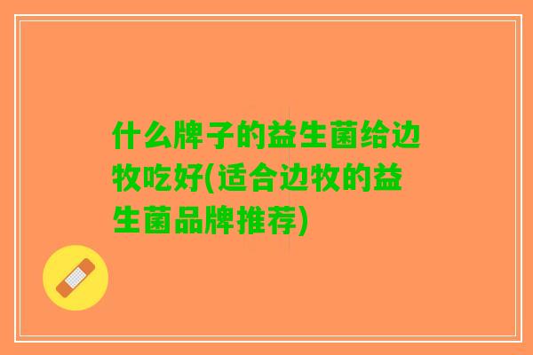 什么牌子的益生菌给边牧吃好(适合边牧的益生菌品牌推荐)