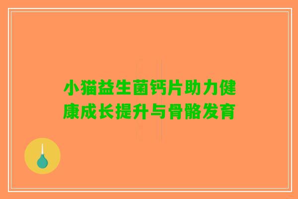小猫益生菌钙片助力健康成长提升与骨骼发育 小猫益生菌钙片助力健康成长提升与骨骼发育