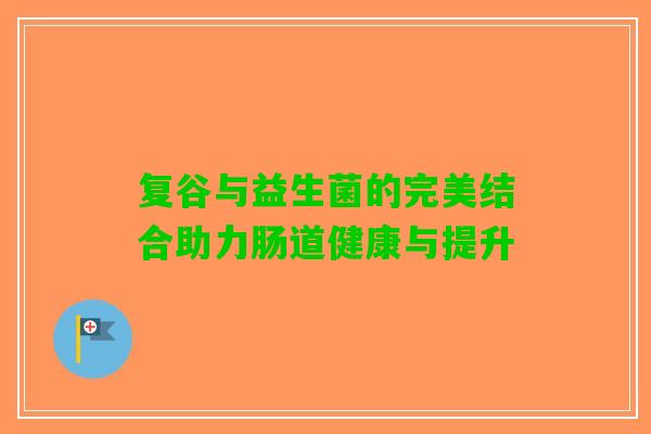 复谷与益生菌的完美结合助力肠道健康与提升