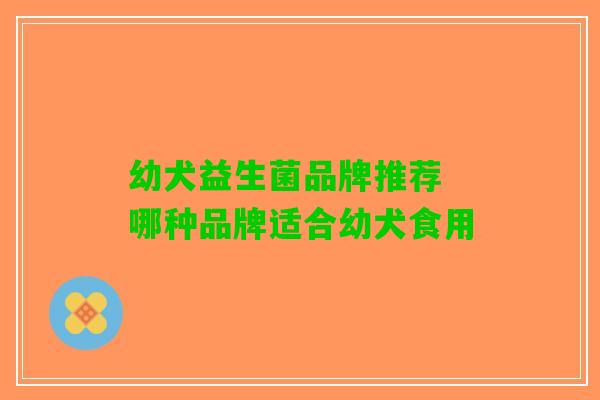 幼犬益生菌品牌推荐 哪种品牌适合幼犬食用