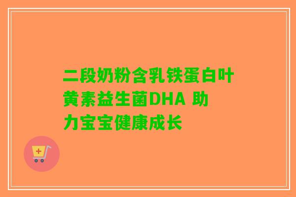 二段奶粉含乳铁蛋白叶黄素益生菌DHA 助力宝宝健康成长