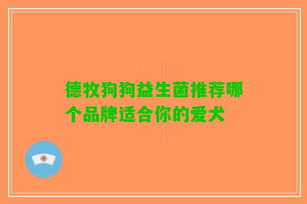 德牧狗狗益生菌推荐哪个品牌适合你的爱犬