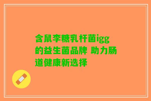 含鼠李糖乳杆菌igg的益生菌品牌 助力肠道健康新选择