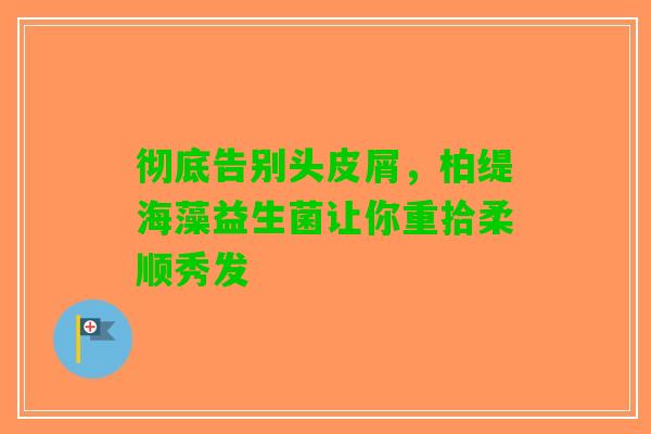 彻底告别头皮屑，柏缇海藻益生菌让你重拾柔顺秀发