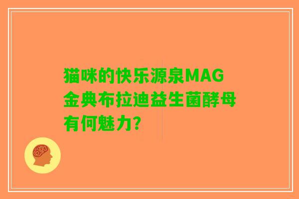 猫咪的快乐源泉MAG金典布拉迪益生菌酵母有何魅力？